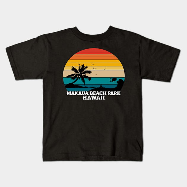 Makaua Beach Park Hawaii gift Kids T-Shirt by Kerlem